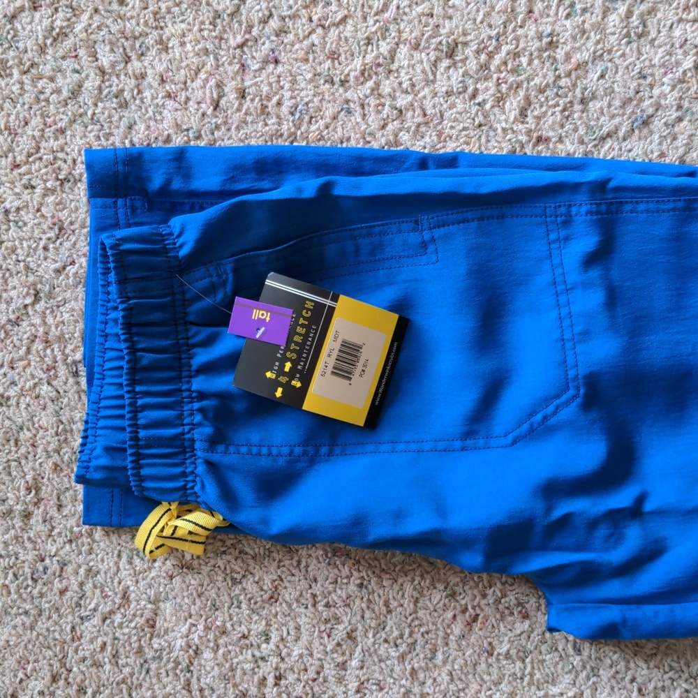 Wonderwink 4 stretch scrub pants, royal blue, size M tall, NWT